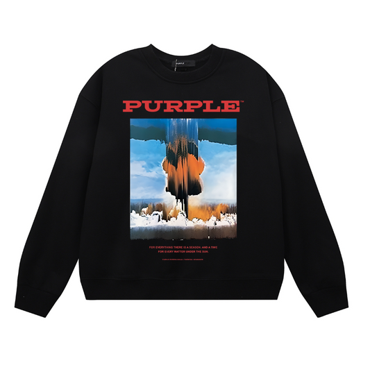 חולצת טריקו ארוכת שרוולים לגברים בצבע סגול 1149