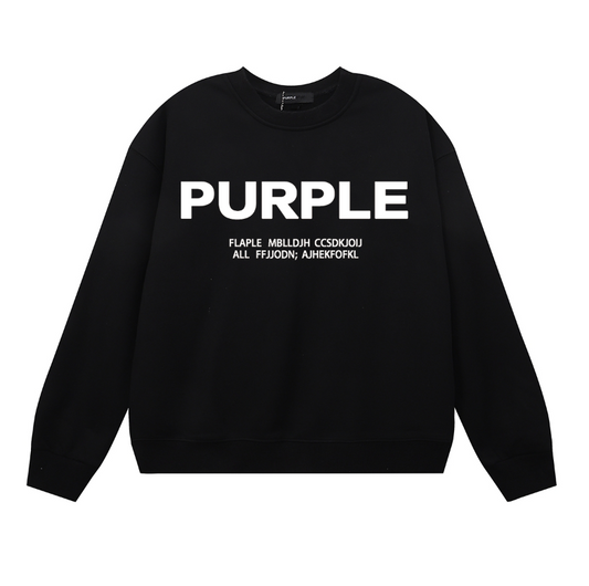 Purple Men's Long-Sleeve T-shirt Sweatshirt 1142