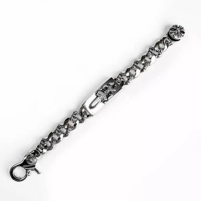 Chrome Hearts DAGGER ID FANCY LINK CLIP BRACELET -6