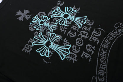 חולצת טי-שירט עם לבבות כרום משנת 1970 