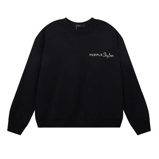 Purple Men's Long-Sleeve T-shirt Sweatshirt 1150