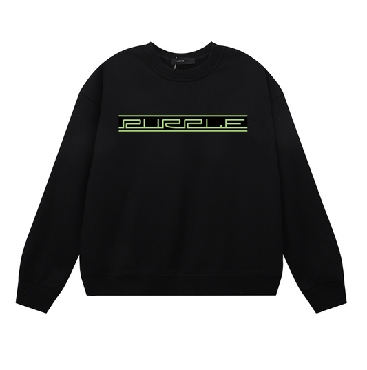 Purple Men's Long-Sleeve T-shirt Sweatshirt 1131