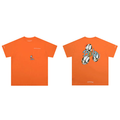 חולצת טי-שירט עם לבבות כרום K6017 