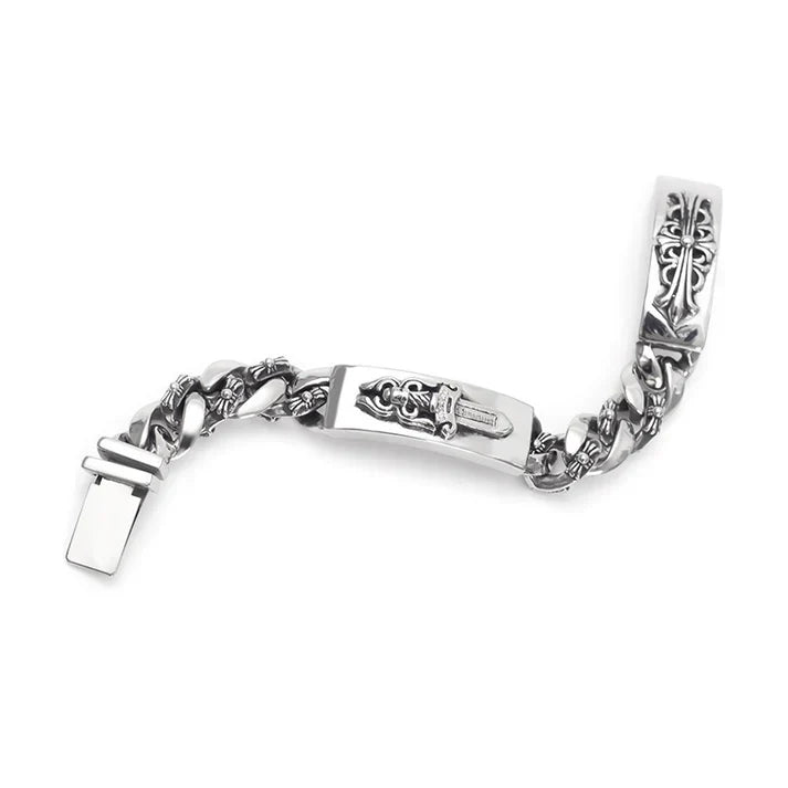 Chrome Hearts DOUBLE ID FANCY LINK BRACELET -8