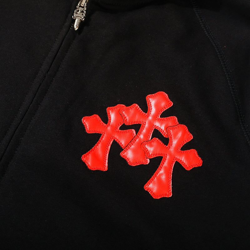 קפוצ'ון עם רוכסן בצורת לבבות כרום 8652 