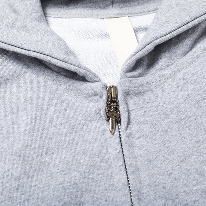 קפוצ'ון עם רוכסן בצורת לבבות כרום 8652 