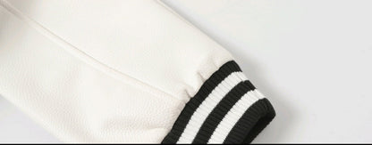 Chrome Hearts Black White Street Style Baseball Coat 0002