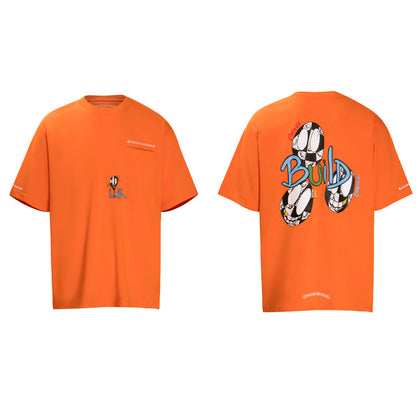 חולצת טי-שירט עם לבבות כרום K6017 