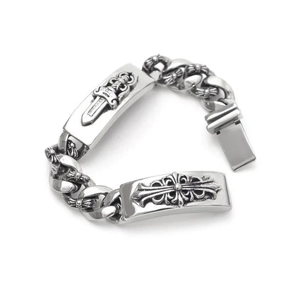 Chrome Hearts DOUBLE ID FANCY LINK BRACELET -8