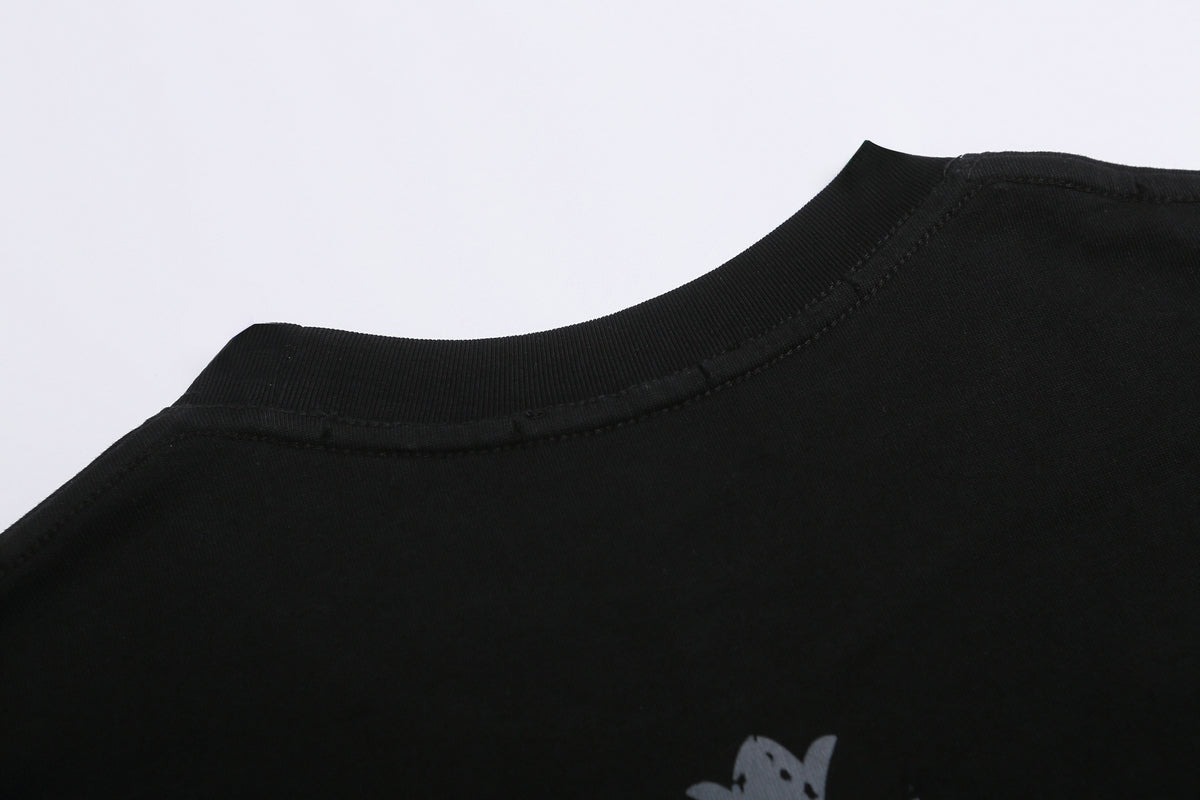 חולצת טי-שירט עם לבבות כרום משנת 1970 